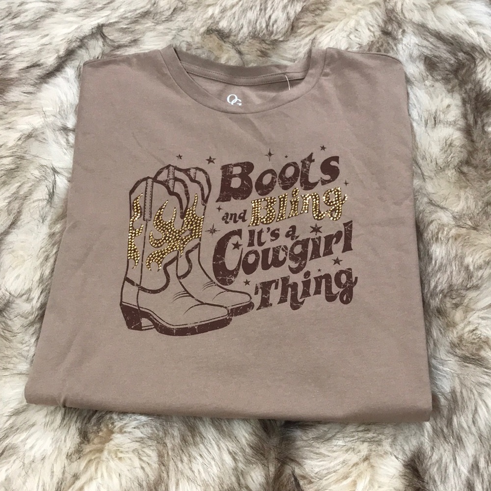 Cowgirl Bling Crop-top Shirt